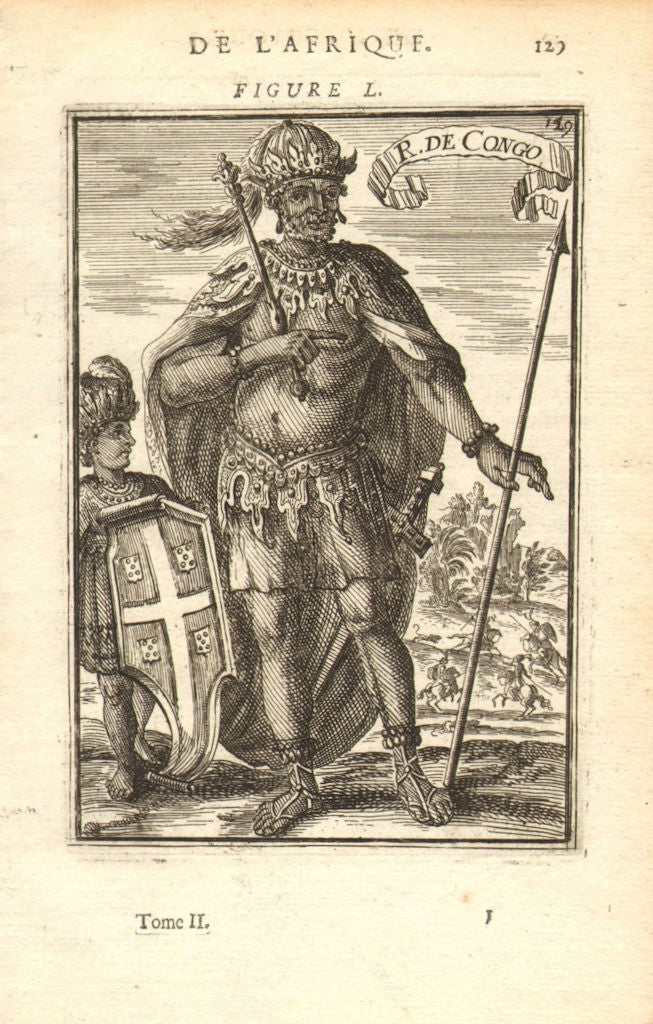 CONGO. (Probably) Dom Pedro III, 29th King of Kongo 'Roi de Congo'. MALLET 1683